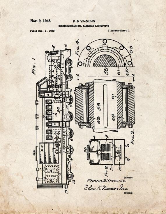 Patent Blueprint 1480 1 12 A4 Photo Print