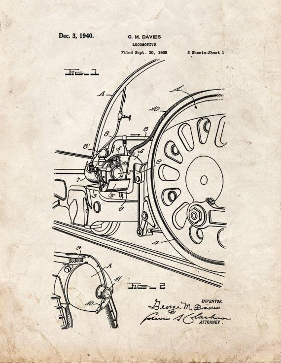 Patent Blueprint 1482 1 12 A4 Photo Print