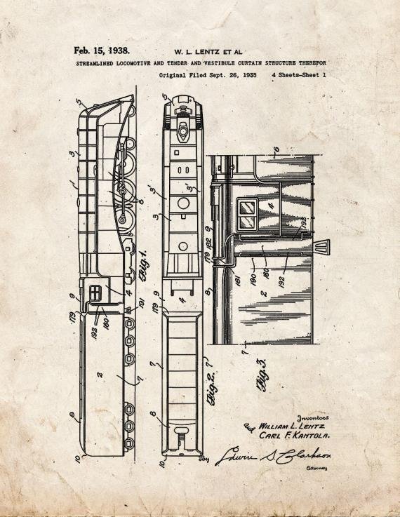 Patent Blueprint 1483 1 12 A4 Photo Print