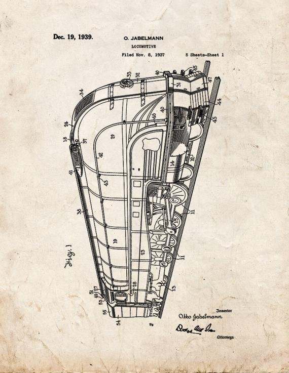 Patent Blueprint 1486 1 12 A4 Photo Print