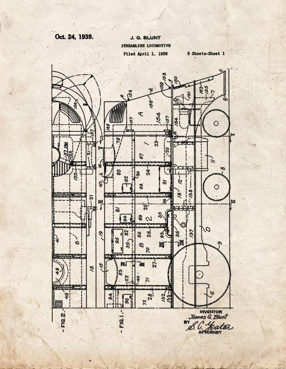 Patent Blueprint 1487 1 12 A4 Photo Print