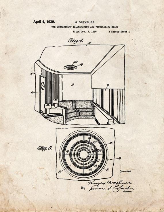 Patent Blueprint 1488 1 12 A4 Photo Print