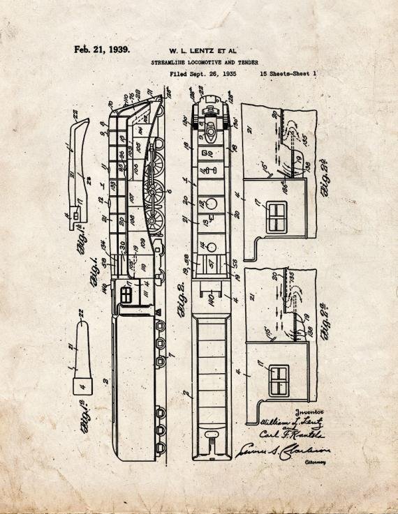 Patent Blueprint 1489 1 12 A4 Photo Print