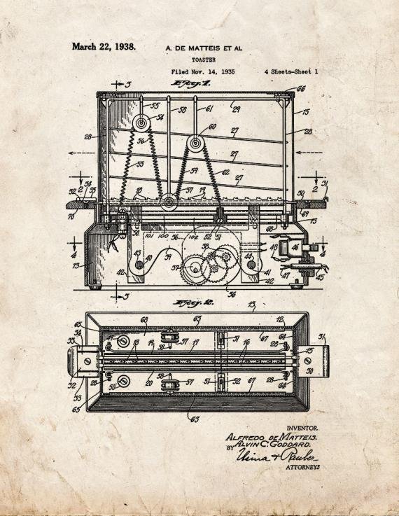 Patent Blueprint 1492 1 12 A4 Photo Print