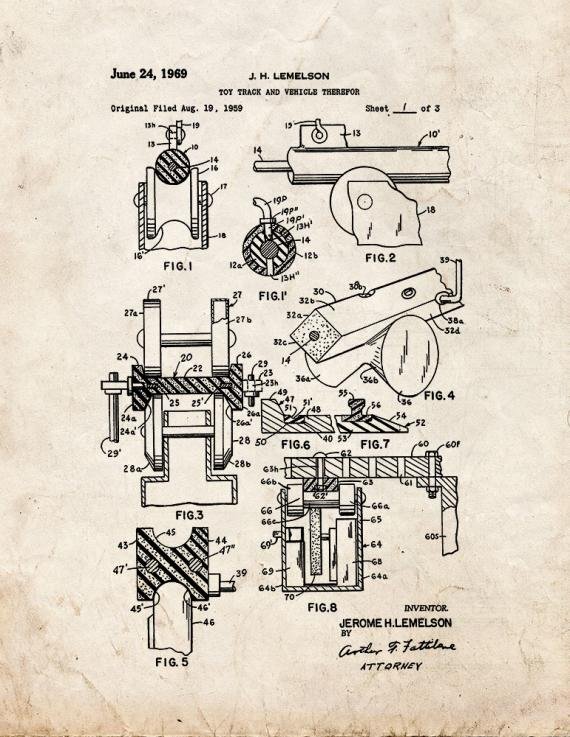 Patent Blueprint 1504 1 12 A4 Photo Print