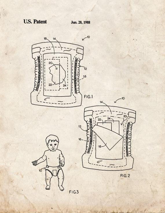 Patent Blueprint 1512 2 12 A4 Photo Print