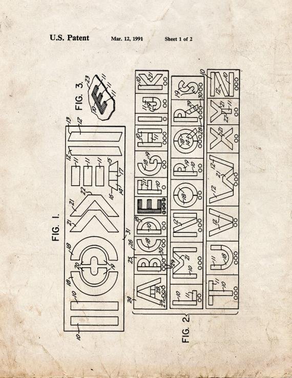 Patent Blueprint 1517 2 12 A4 Photo Print
