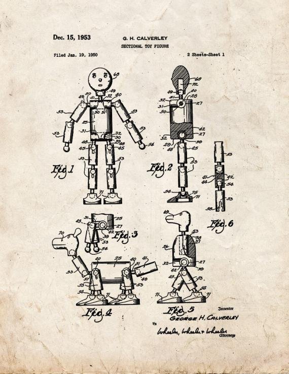 Patent Blueprint 1572 1 12 A4 Photo Print
