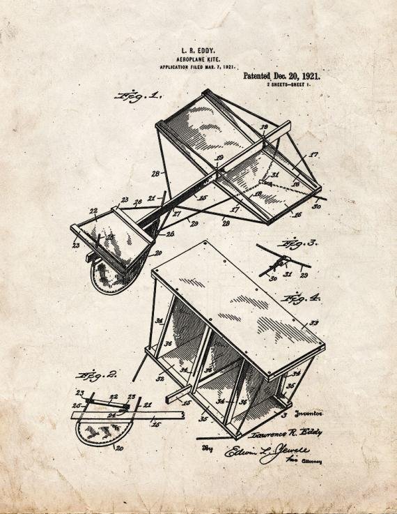 Patent Blueprint 1594 1 12 A4 Photo Print