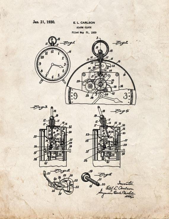Patent Blueprint 1595 1 12 A4 Photo Print