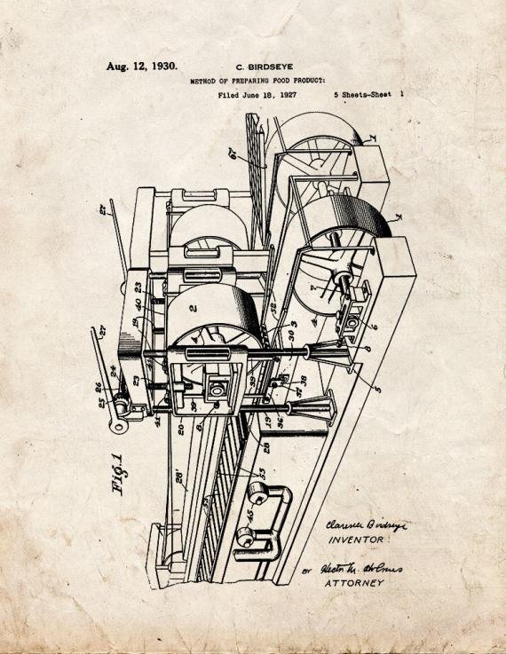 Patent Blueprint 1596 1 12 A4 Photo Print