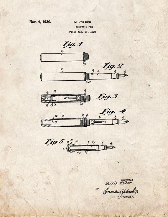 Patent Blueprint 1597 1 12 A4 Photo Print