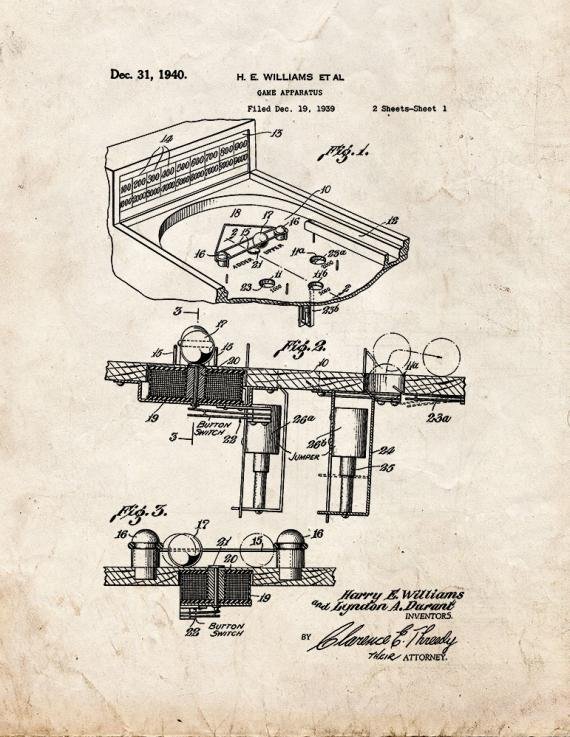 Patent Blueprint 1602 1 12 A4 Photo Print