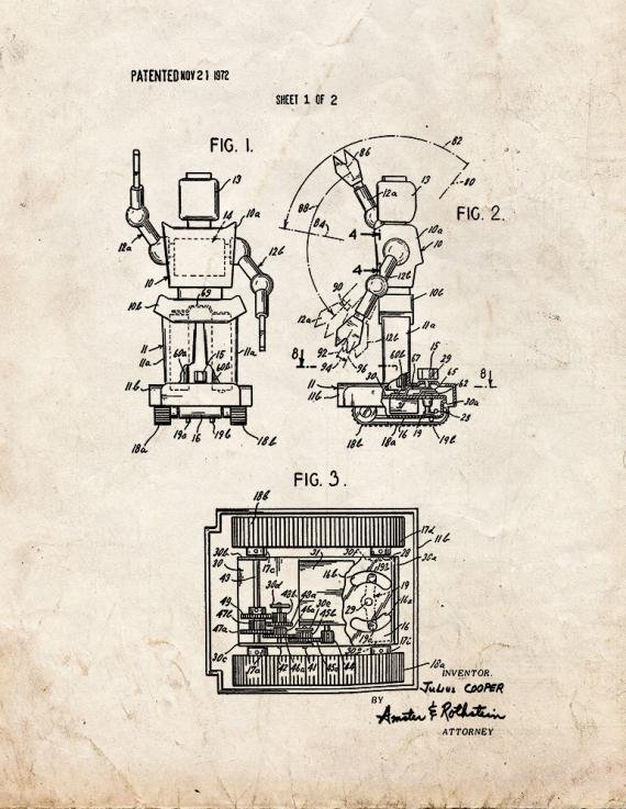 Patent Blueprint 1621 2 12 A4 Photo Print