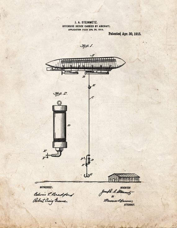 Patent Blueprint 1629 1 12 A4 Photo Print