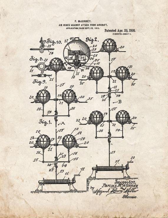 Patent Blueprint 1630 1 12 A4 Photo Print