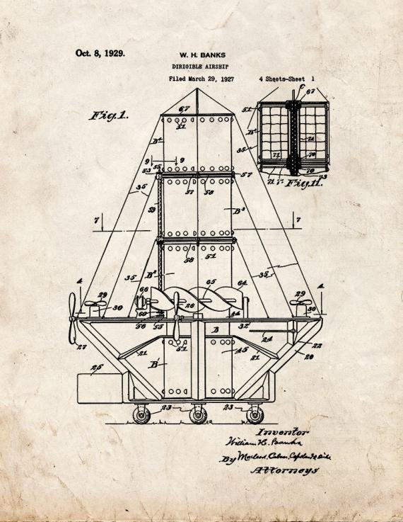 Patent Blueprint 1632 1 12 A4 Photo Print