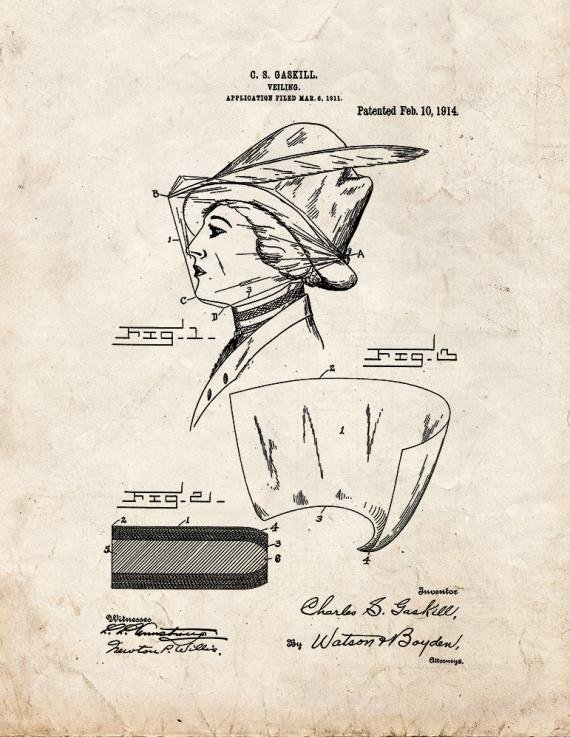 Patent Blueprint 1642 1 12 A4 Photo Print