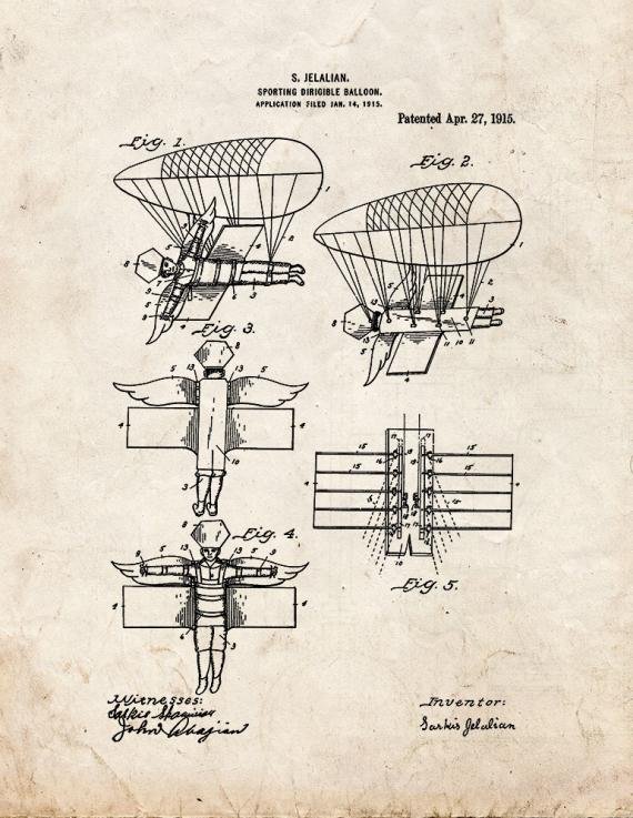 Patent Blueprint 1643 1 12 A4 Photo Print