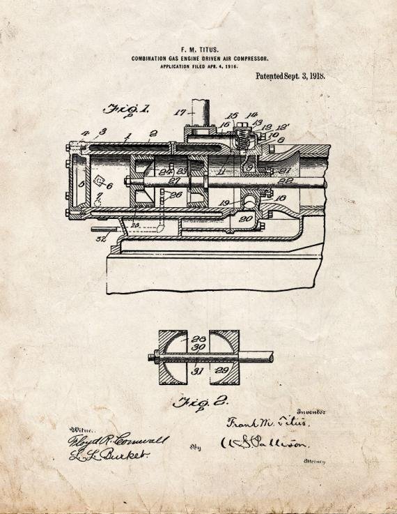 Patent Blueprint 1659 1 12 A4 Photo Print
