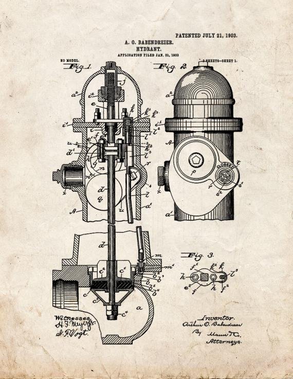 Patent Blueprint 1662 1 12 A4 Photo Print