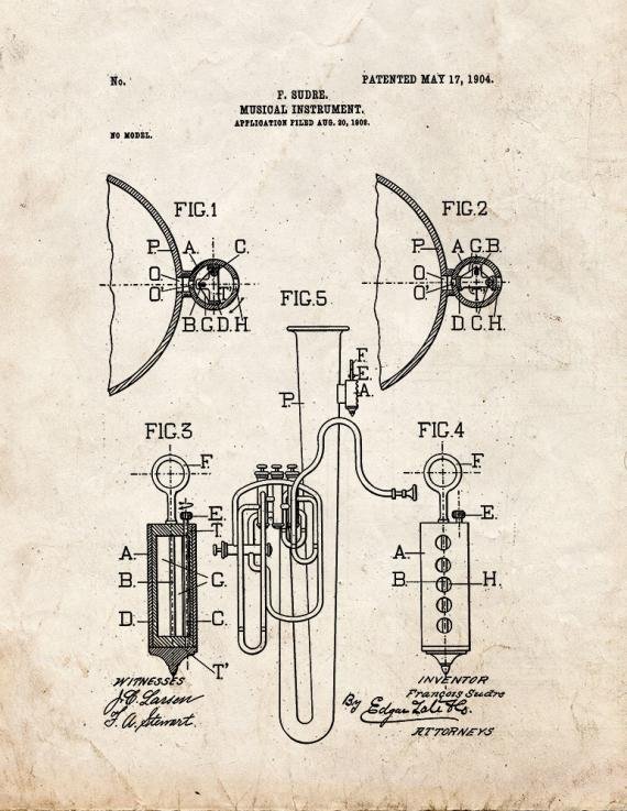 Patent Blueprint 1663 1 12 A4 Photo Print