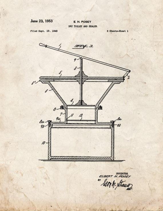 Patent Blueprint 1668 1 12 A4 Photo Print