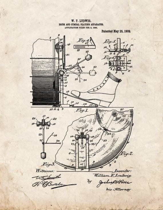 Patent Blueprint 167 1 12 A4 Photo Print