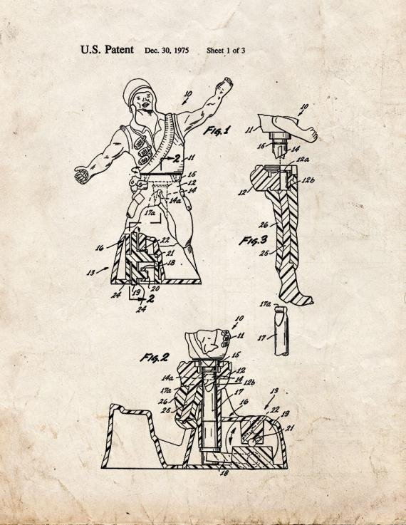 Patent Blueprint 1673 2 12 A4 Photo Print