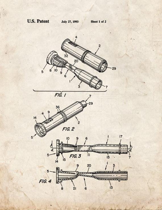 Patent Blueprint 1691 2 12 A4 Photo Print