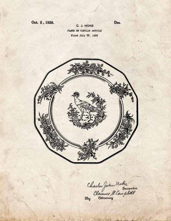 Patent Blueprint 1704 1 12 A4 Photo Print