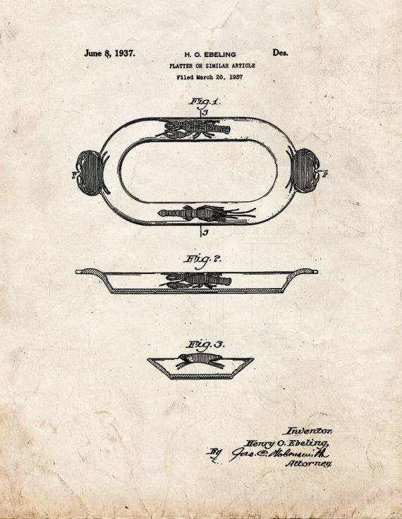 Patent Blueprint 1722 1 12 A4 Photo Print