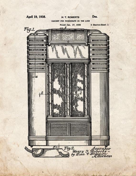 Patent Blueprint 1745 1 12 A4 Photo Print