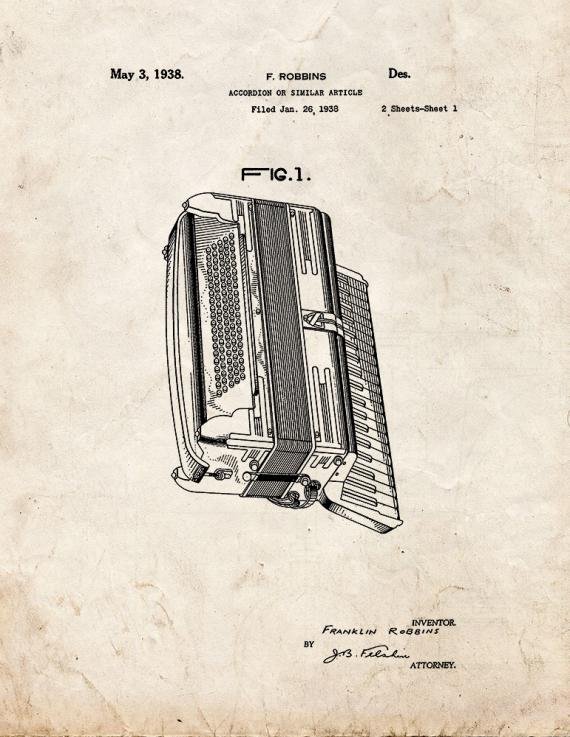 Patent Blueprint 1748 1 12 A4 Photo Print