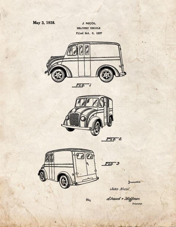 Patent Blueprint 1750 1 12 A4 Photo Print
