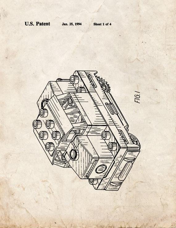 Patent Blueprint 1753 2 12 A4 Photo Print