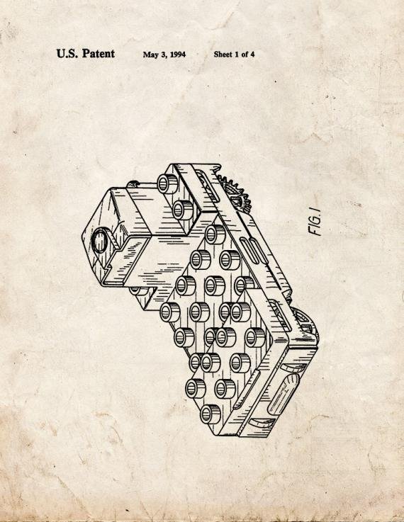 Patent Blueprint 1757 2 12 A4 Photo Print