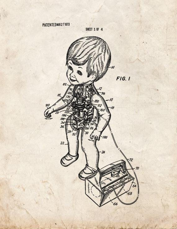 Patent Blueprint 1758 2 12 A4 Photo Print
