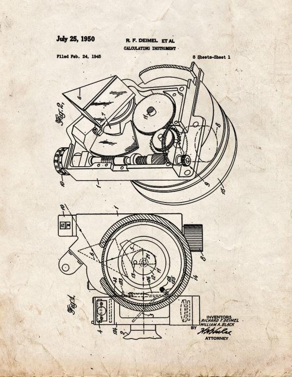 Patent Blueprint 1760 1 12 A4 Photo Print