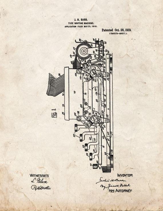 Patent Blueprint 1779 1 12 A4 Photo Print