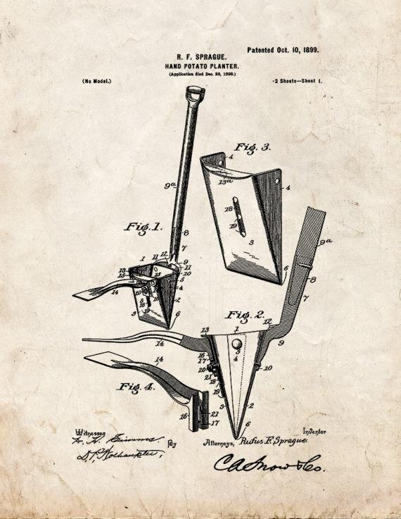 Patent Blueprint 1786 1 12 A4 Photo Print