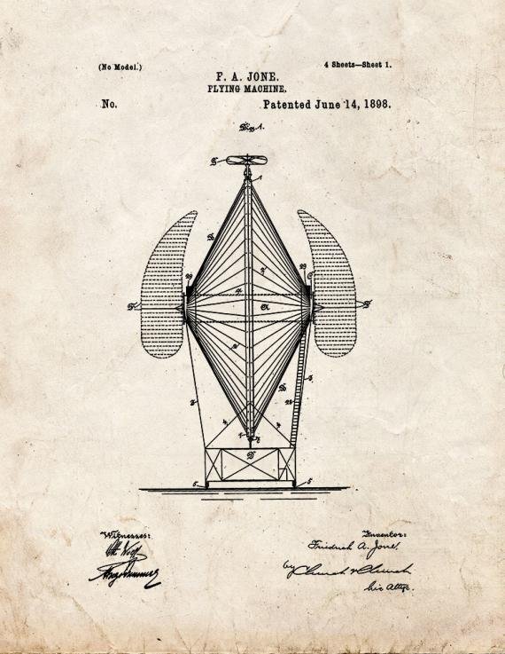 Patent Blueprint 1790 1 12 A4 Photo Print