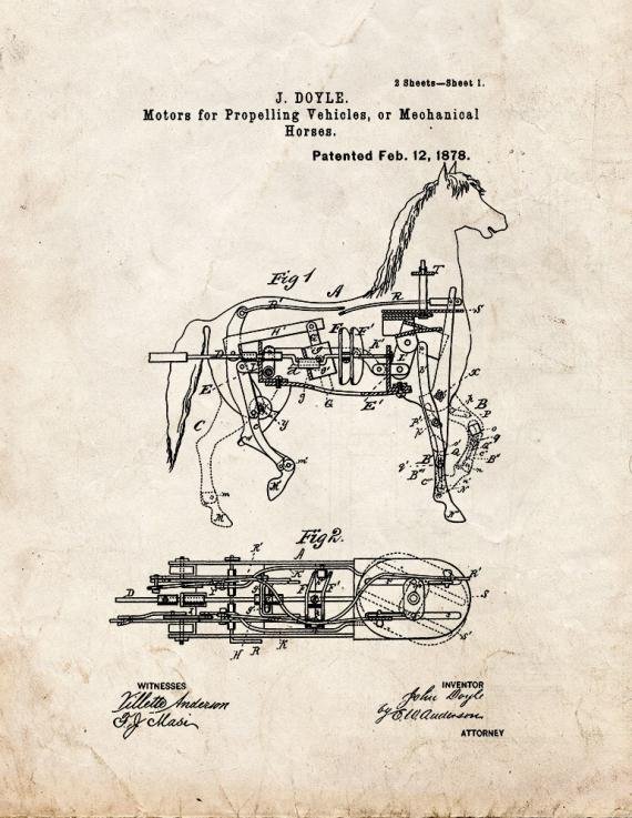Patent Blueprint 1819 1 12 A4 Photo Print