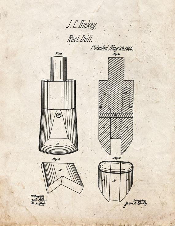 Patent Blueprint 1824 1 12 A4 Photo Print