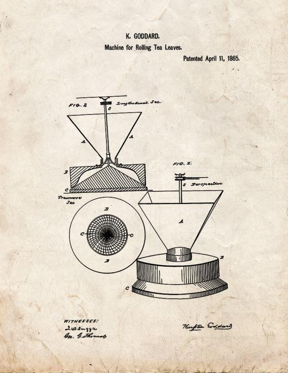 Patent Blueprint 1828 1 12 A4 Photo Print