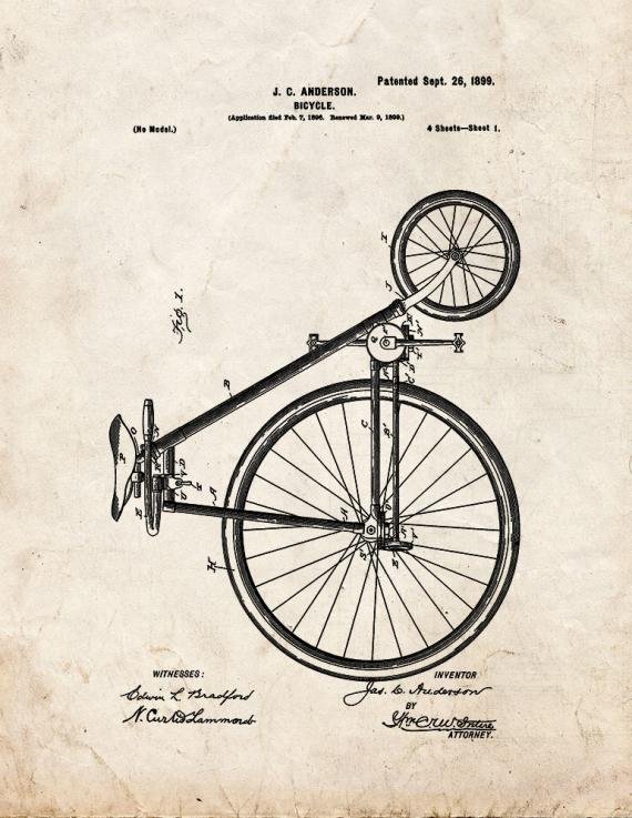 Patent Blueprint 183 1 12 A4 Photo Print
