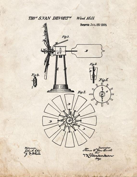 Patent Blueprint 1830 1 12 A4 Photo Print