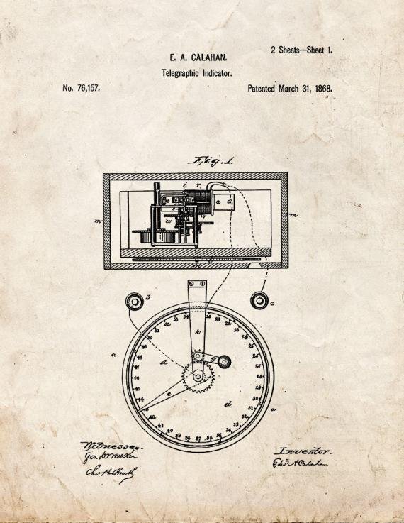 Patent Blueprint 1831 1 12 A4 Photo Print