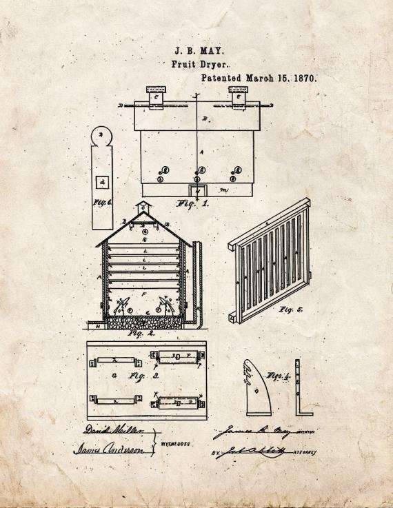 Patent Blueprint 1836 1 12 A4 Photo Print