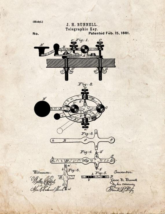 Patent Blueprint 1839 1 12 A4 Photo Print